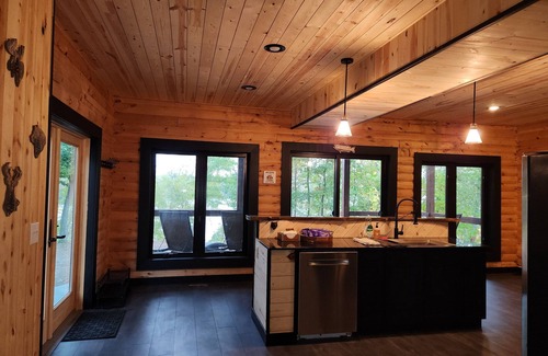 Pine River Cabin | Bear Paw Cabin on the lake, with private water access, quiet getaway sleeps 10