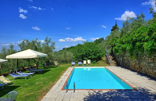 Greve in Chianti Apartment | Beautiful apartment with pool, WIFI, TV, patio, panoramic view, parking, close to Greve In Chianti