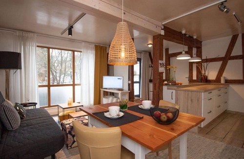 Suhl Apartment | Beautiful apartment for 4 people with WIFI, TV, patio, pets allowed and parking