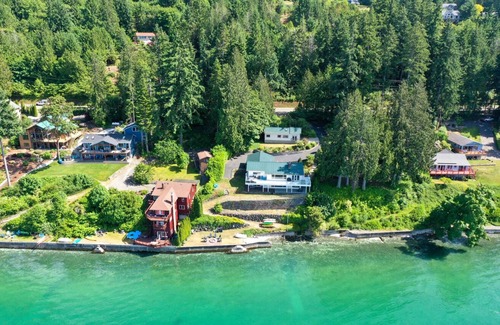 Seabeck House | Beautiful Beach House and additional beach cabin with Olympic Mountain view