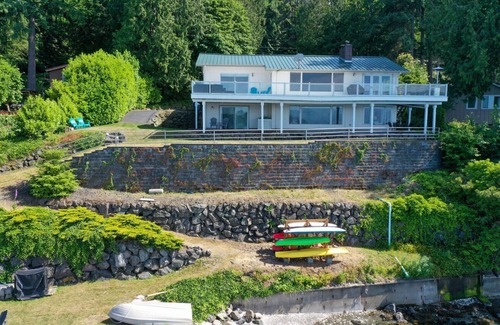 Seabeck House | Beautiful Beach House and additional beach cabin with Olympic Mountain view