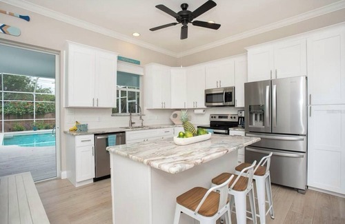 Englewood East House | Beautiful Coastal Style 3 Bed Heated Pool Home close to Englewood Beach