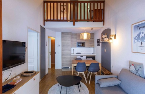 La Mongie Apartment | Beautiful Duplex T3 for 7 Guests with Pool, Gym, and Parking - La Mongie