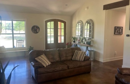 Golden Other | Beautiful farm home with pool, outdoor living space and pond