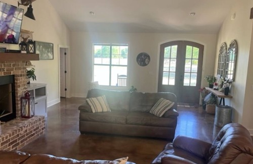 Golden Other | Beautiful farm home with pool, outdoor living space and pond