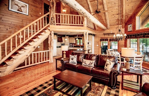 Sunrise Beach House | Beautiful Lakefront Lodge w/Private Dock and Amazing 180 View from Two Decks