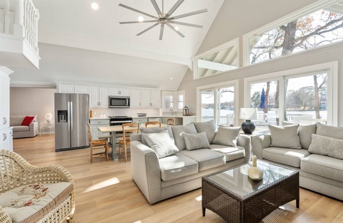 Tool House | Beautiful lakefront views, boat slip, fire pit, grill gazebo, huge family deck