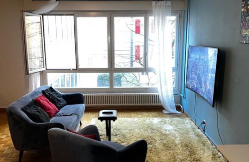 Malombre Apartment | Beautiful Large Studio in center of Geneva Free Wifi