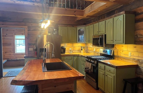 Jackman Cabin | Beautiful Log Cabin on Moose River in Jackman ME