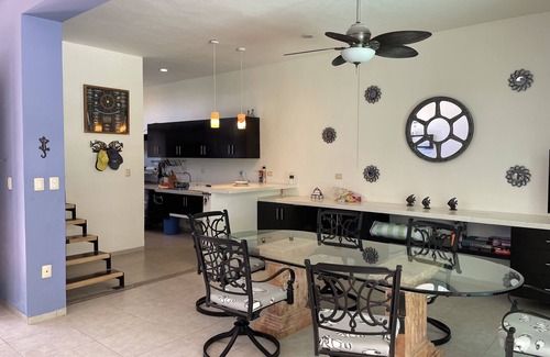Telchac Puerto House | Beautiful Villa on the beach with swimming pool. 3 Bedrooms and 3 Bathrooms.