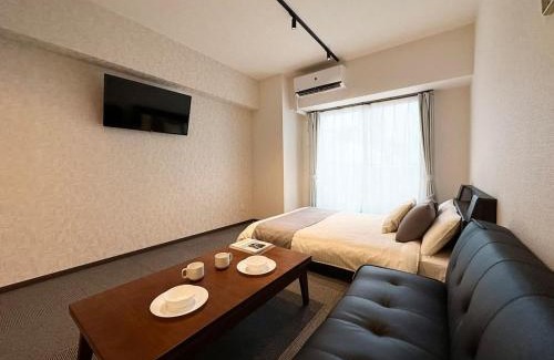 Hiroshima City Centre Apartment | bHOTEL Nagomi - Cozy 1BR Apartment with Balcony for 3Ppl