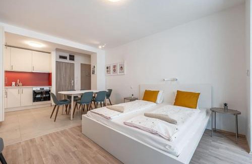 Csarnok negyed Apartment | Big condo with garage & balcony & AC & lift