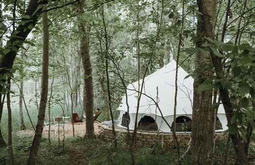 Battle Lake RV Rental | Birch Tent at The Grove Glamping