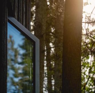 Whitehorse House | Black Spruce - Orange Door