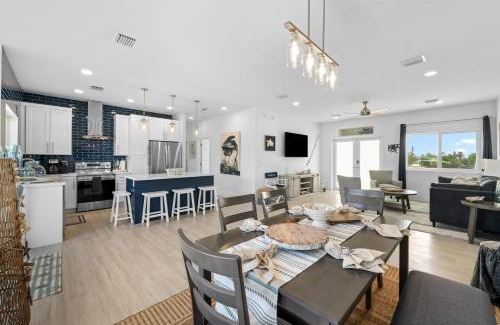 Marathon Villa | Blue Pearl New Waterfront Haven with Heated Pool ,70 Foot Dock, and More!