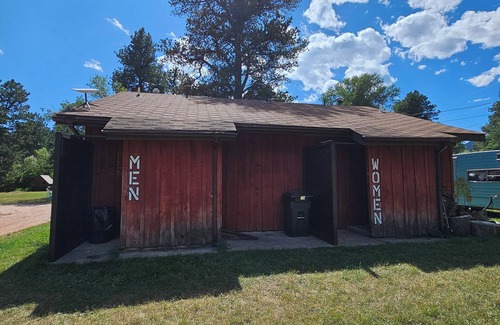 Saddlestring House | Blue Shasta, Rustic Blue Shasta RV