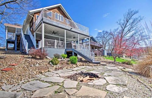Sunrise Beach House | Boat Dock and Scenic Decks Lake of the Ozarks Gem