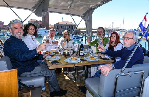 Isola La Certosa Boat Rental | boat hotel charter for two: romantic cruise, wine tasting
