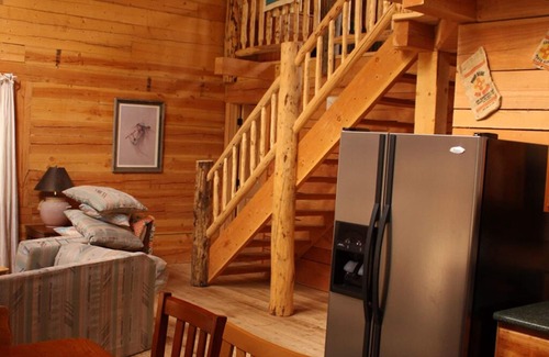 Lake City House | Bobcat Log home 4 bd 2 bth on the river waterfall view porch ATV drive-in/out