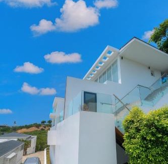 Chaweng City Center Villa | Bobut beach, Koh Samui, Thailand, half mountain sea view, four-bedroom, four-bathroom villa B