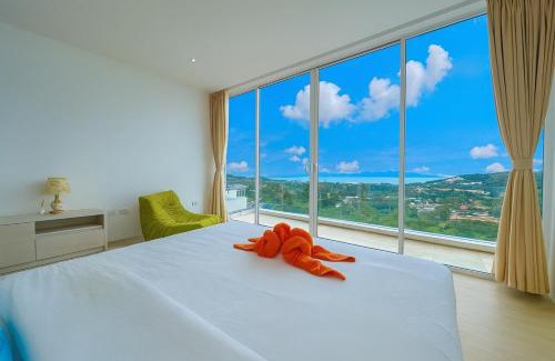 Chaweng City Center Villa | Bobut beach, Koh Samui, Thailand, half mountain sea view, four-bedroom, four-bathroom villa B