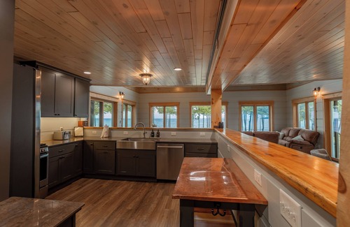 Straits of Mackinac House | Bois Blanc Island Lighthouse Home. Iconic Sunset Views of the Mackinac Bridge!