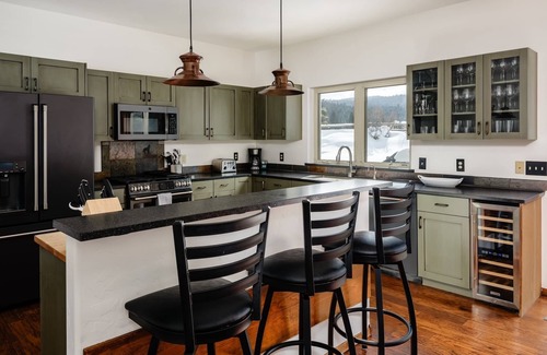 Big Sky House | Book a Winter Getaway! Spacious Home near Town Center with Private Hot Tub and Mountain Views!