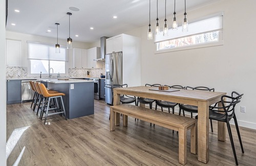 Silver Star Mountain House | Brand new modern duplex with private hot tub, laundry, gear room, garage and A/C
