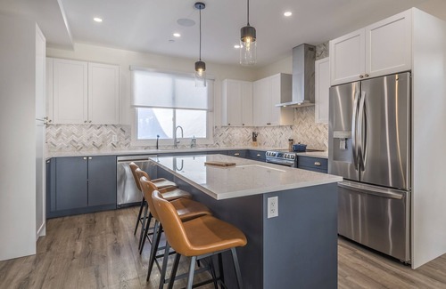 Silver Star Mountain House | Brand new modern duplex with private hot tub, laundry, gear room, garage and A/C