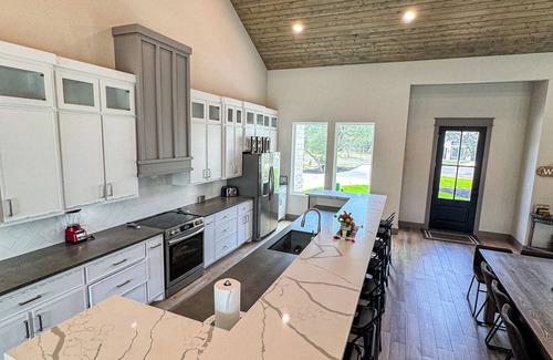 Sabinal House | Brand New Golf Course Home in Concan, SLEEPS 30