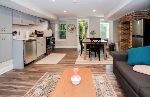 Upper Fells Point Apartment | Brand New! Private garden apartment in historic Upper Fells Point