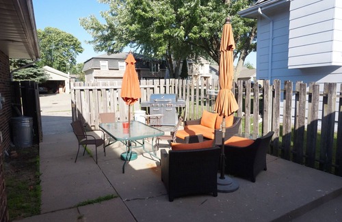 Urbandale House | Brick 3 BR Ranch Duplex with Option to Rent Entire 7 BR Home with Pool