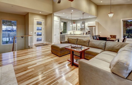 Lost Creek House | Bridge to Happiness: Cross the entry bridge into a gorgeous 4 bedrooms residence