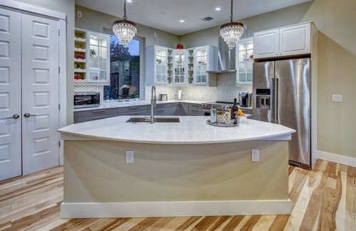 Lost Creek House | Bridge to Happiness: Cross the entry bridge into a gorgeous 4 bedrooms residence