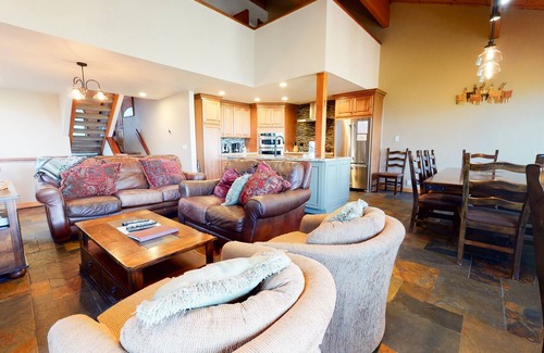 Mammoth Lakes Condo | Bridges Townhome 15 Remodeled Mountain View Townhome with Private Jacuzzi and Garage by RedAwning