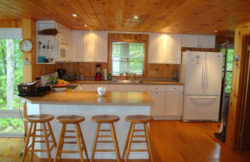 Raymond Cottage | Bright and cozy waterfront home on Panther Pond with stunning lake views!