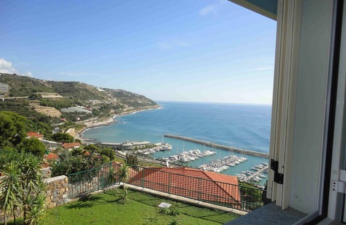 San Lorenzo al Mare Villa | Bright and elegant villa with private pool and garden terrace with sea view
