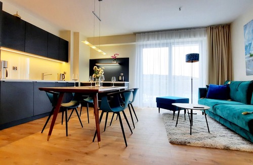 Miedzyzdroje Apartment | Bright apartment A102 with sea view near the beach 2 bedroom terrace