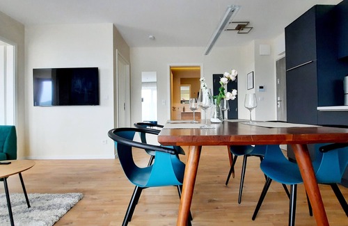 Miedzyzdroje Apartment | Bright apartment A102 with sea view near the beach 2 bedroom terrace