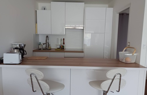 Saint-Cast-le-Guildo Apartment | Bright, renovated garden apartment facing the sea.
