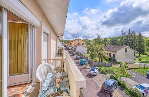 Barbotan-les-Thermes Apartment | Bright studio with south-facing balcony for 2 people