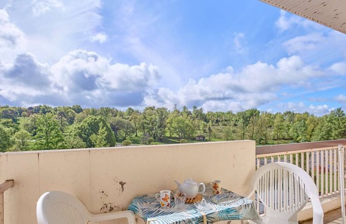 Barbotan-les-Thermes Apartment | Bright studio with south-facing balcony for 2 people