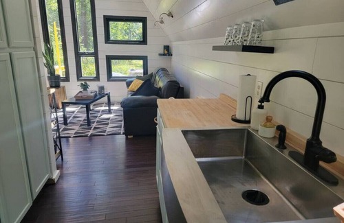 Brook Park House | Brook Park-A Frame-fireplace-modern-dog friendly