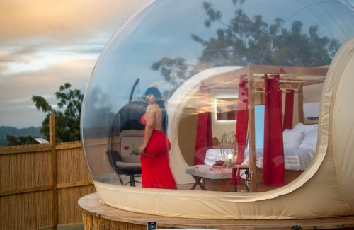 Llanos Costa House | Bubble Glamping in Puerto Rico /Sleep under the stars /Full bathroom inside