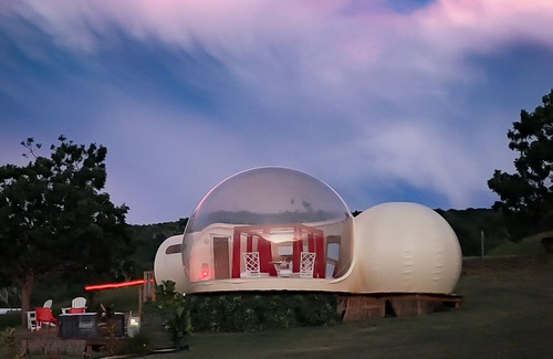 Llanos Costa House | Bubble Glamping in Puerto Rico /Sleep under the stars /Full bathroom inside