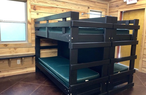 Athens Cabin | Bunk Room 1 / Campbell Cabin. Stay and Play on a Private Campground!