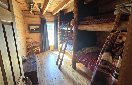 Buckinghorse River Cabin | Bunk Room at the Main Lodge with 4 bunks.