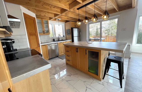 Petite-Riviere-Saint-Francois Ski Chalet | Le Chalet-Reux de Charlevoix, vue montagne et spa !