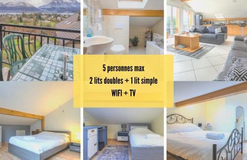 Cessenaz Apartment | Cabana & Panorama Lac Annecy -Parking & Terrasse