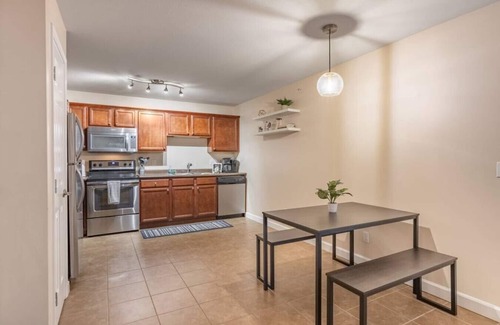 Orange Prairie Apartment | Camden 12B · ConTemporary Stay in Central Peoria